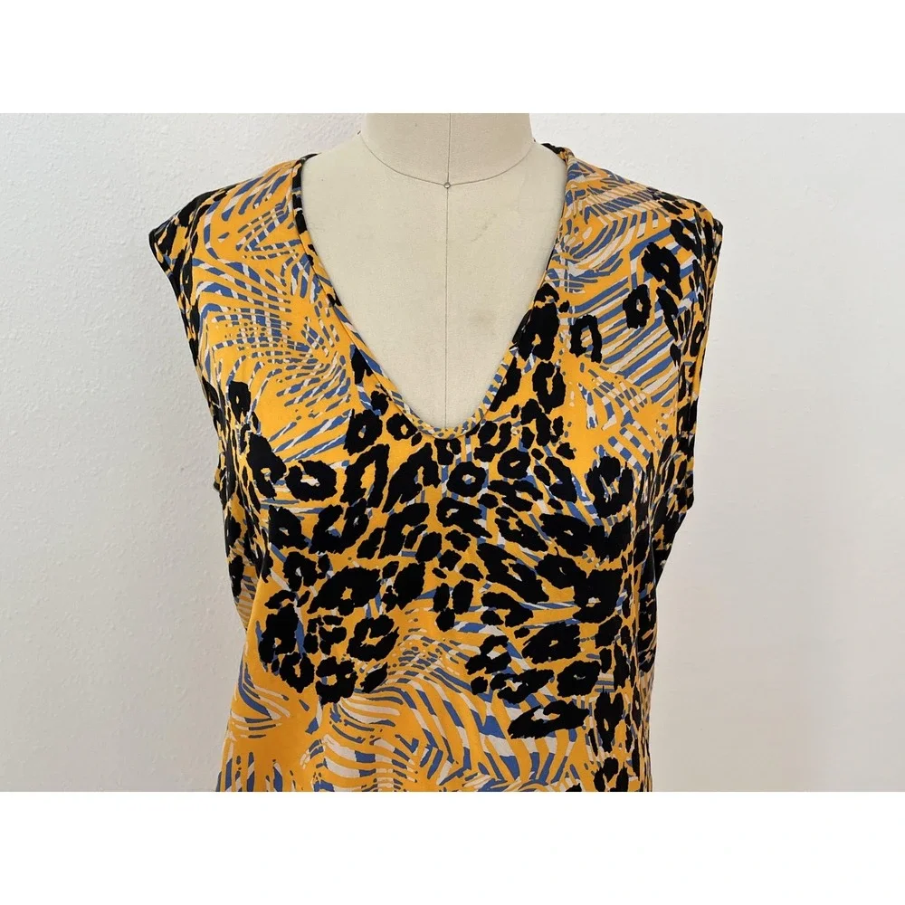 Maria Cornejo Silk Dress Animalia Bias Cut Womens 4 Leopard Animal Print USA - Picture 5 of 15
